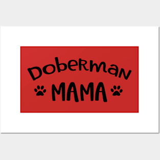 Doberman Mama - Fur Mama T-Shirt Posters and Art